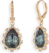 Marchesa Pear Glass Leverback Drop Earrings