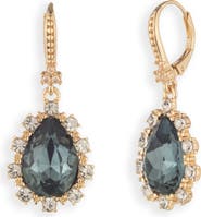 Marchesa Pear Glass Leverback Drop Earrings