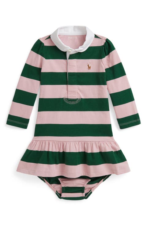 Rugby Cotton Jersey Dress & Bloomers Set (Baby)