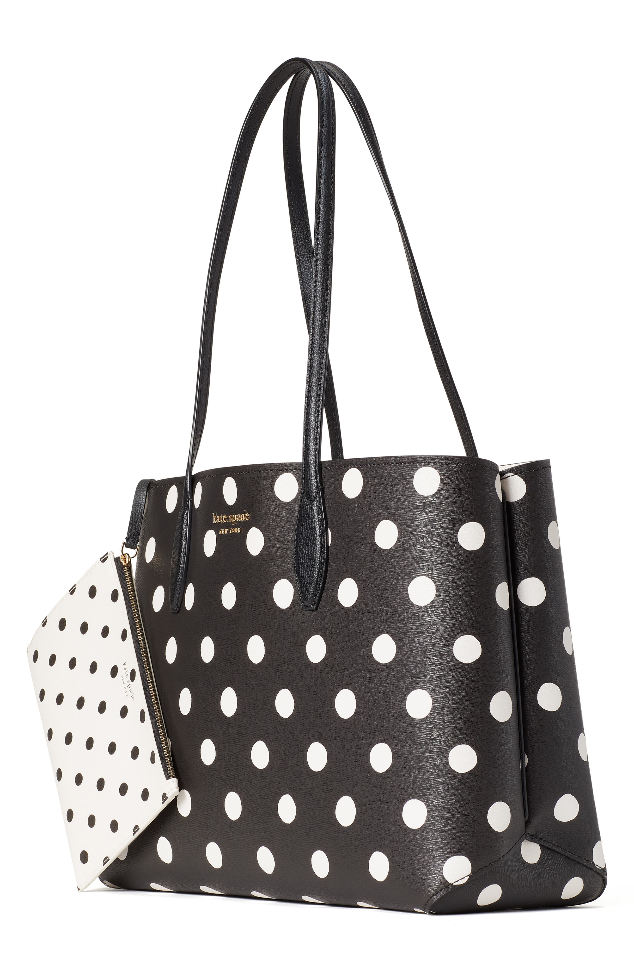 Kate Spade New York all day sunshine dot large coated canvas tote, Alternate, color, 
