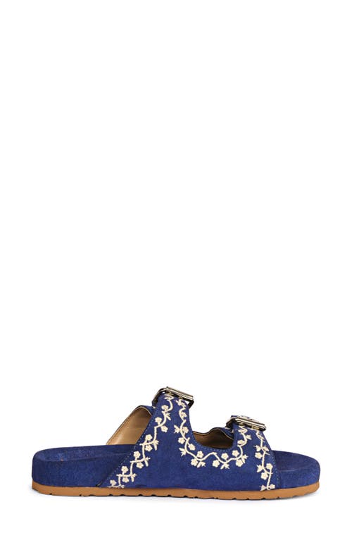 Saint G Angela Slide Sandal In Blue