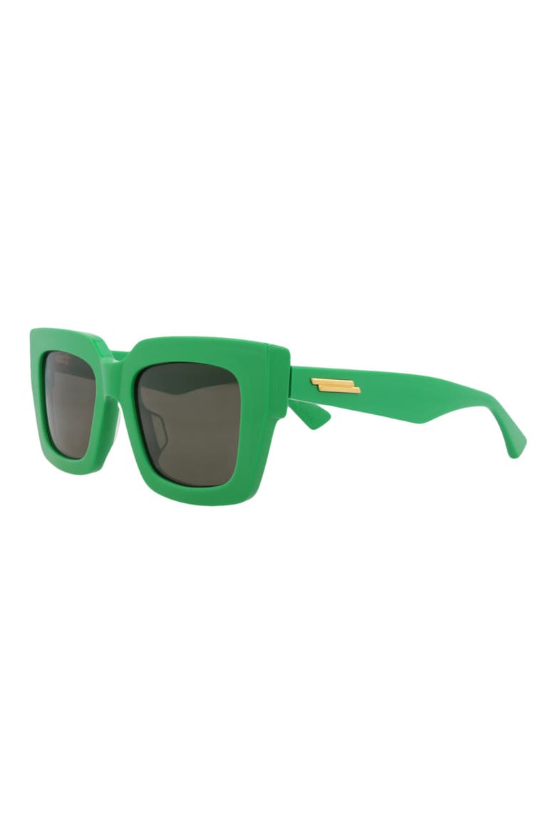 52mm Polarized Square Sunglasses, Alternate, color, GREEN GREEN GREEN