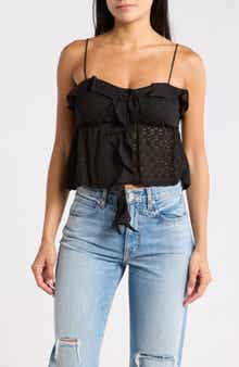 Beivy Mixed Media Babydoll Top