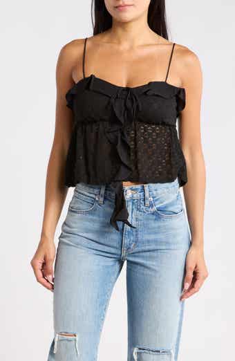 Mixed Media Babydoll Top