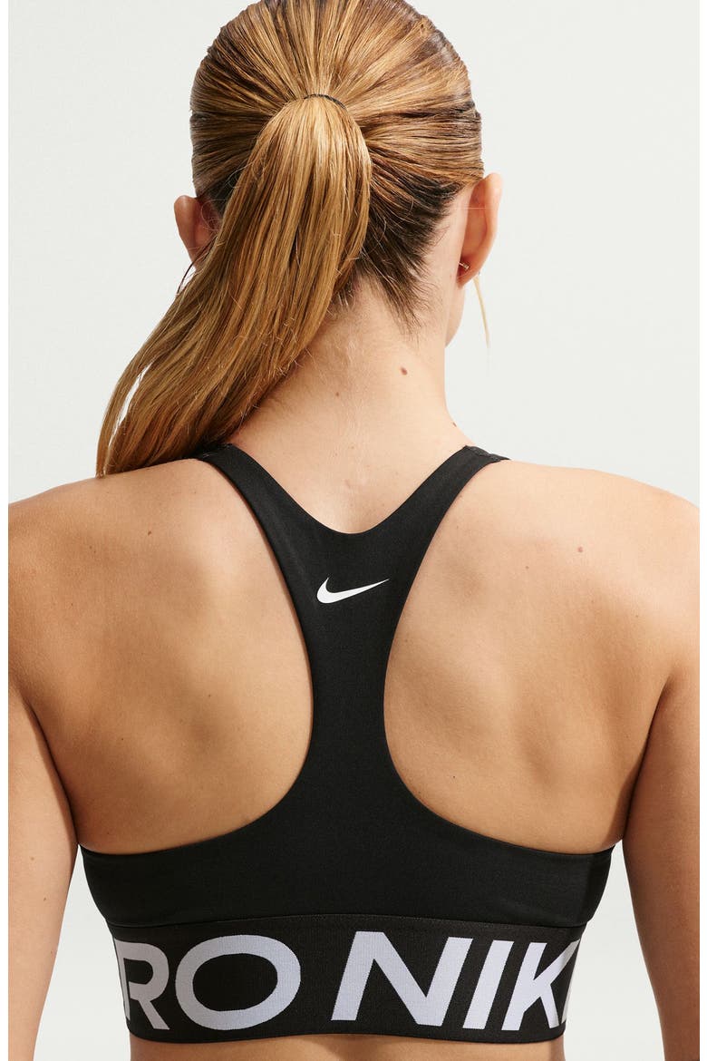 Dri-FIT Cutout Racerback Sports Bra, Alternate, color, BLACK/ WHITE/ WHITE