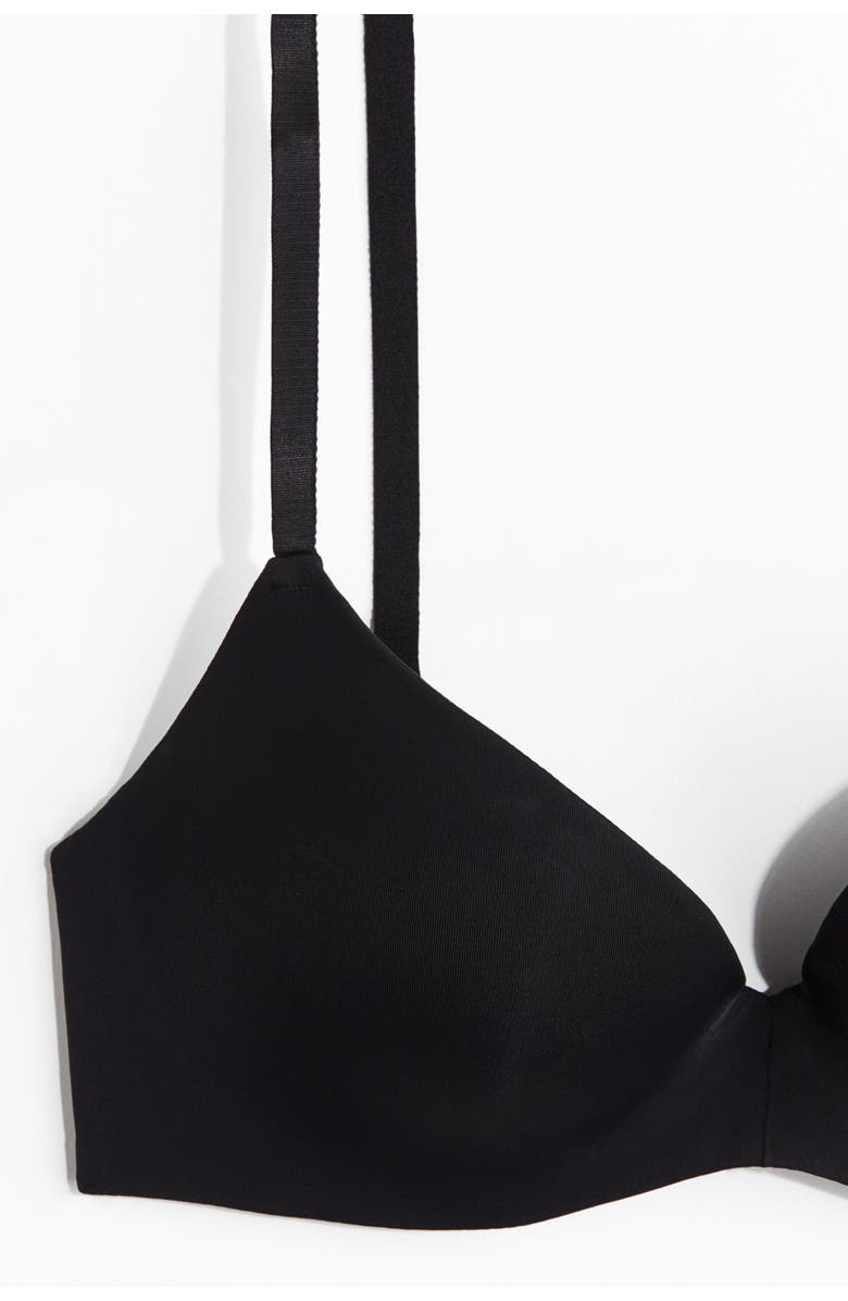 H&M Microfibre Super Push-up Bra, Alternate, color, Black