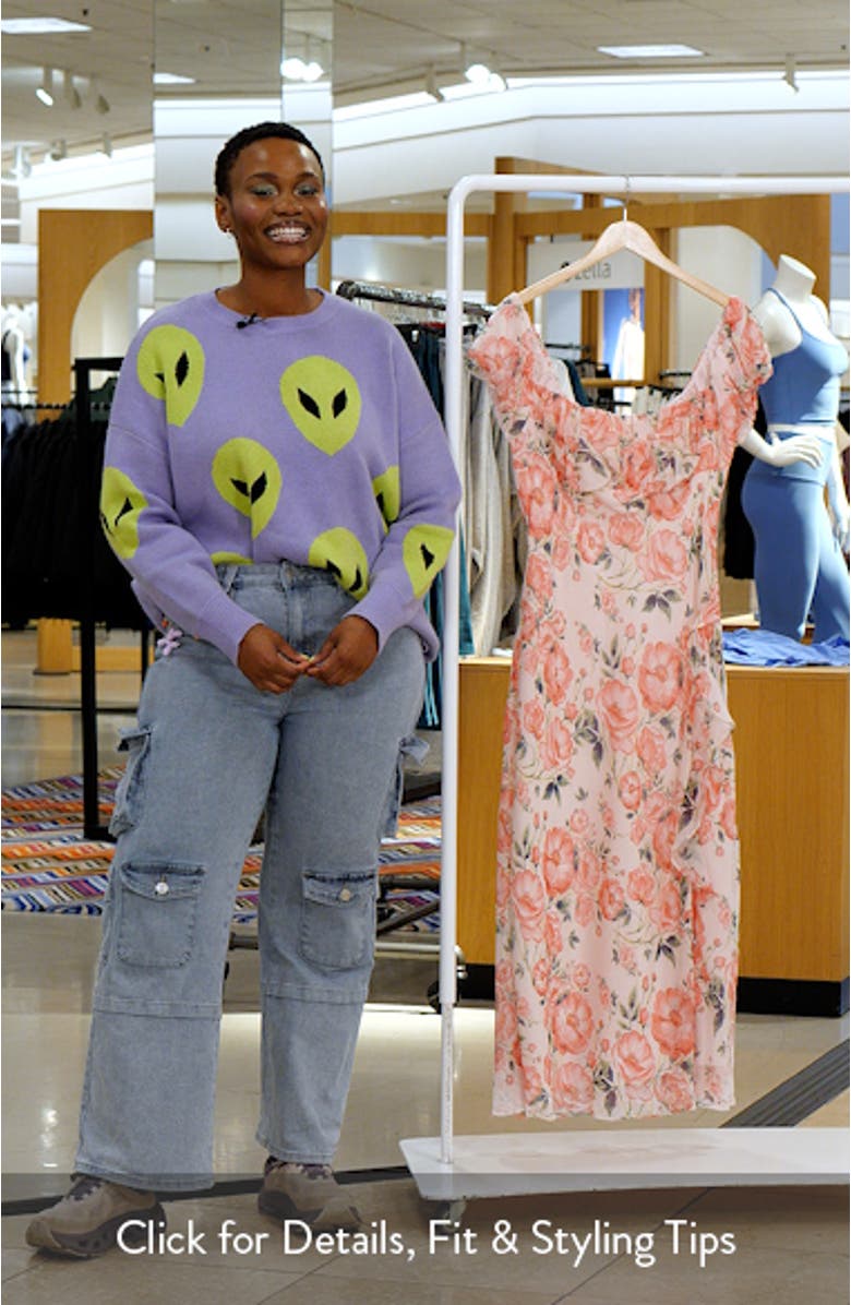 Florence Floral Ruffle Detail Dress, sales video thumbnail