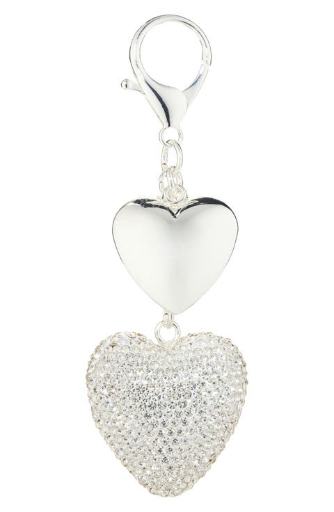 Pavé Heart Bag Charm