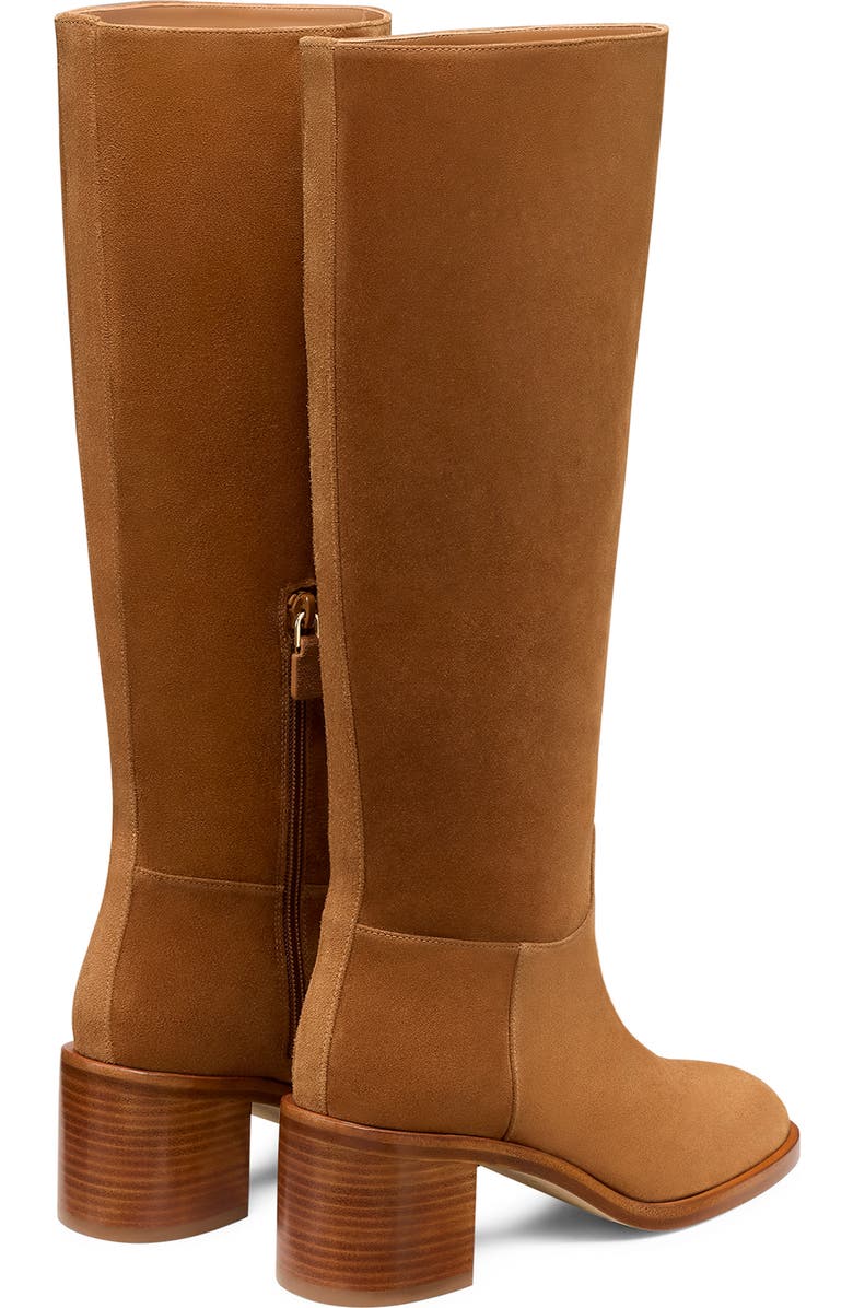 Stuart Weitzman Finn Knee High Leather Boot, Alternate, color, Doe/ Luxe Saddle
