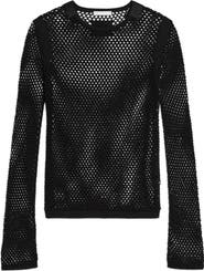 Helmut Lang Mesh Cotton Knit Top | Nordstrom