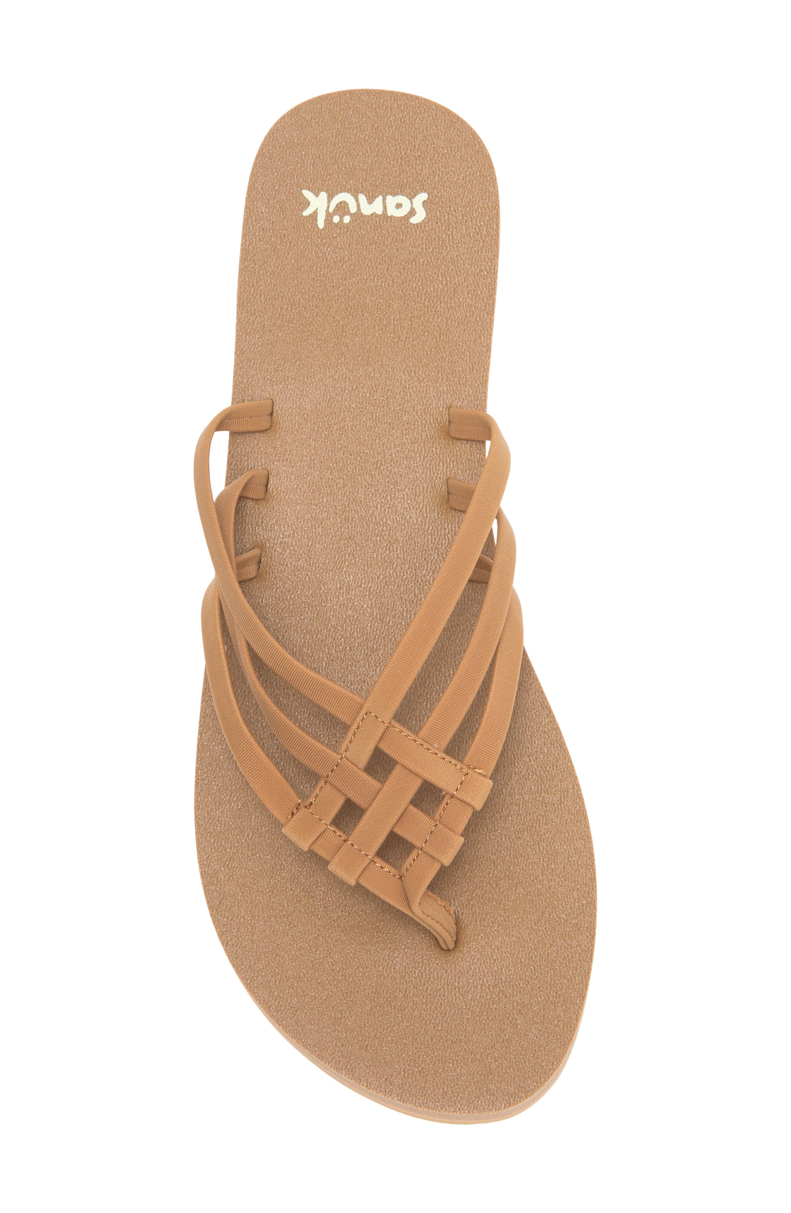 Yoga Sandy II Flip Flop, Alternate, color, BROWN
