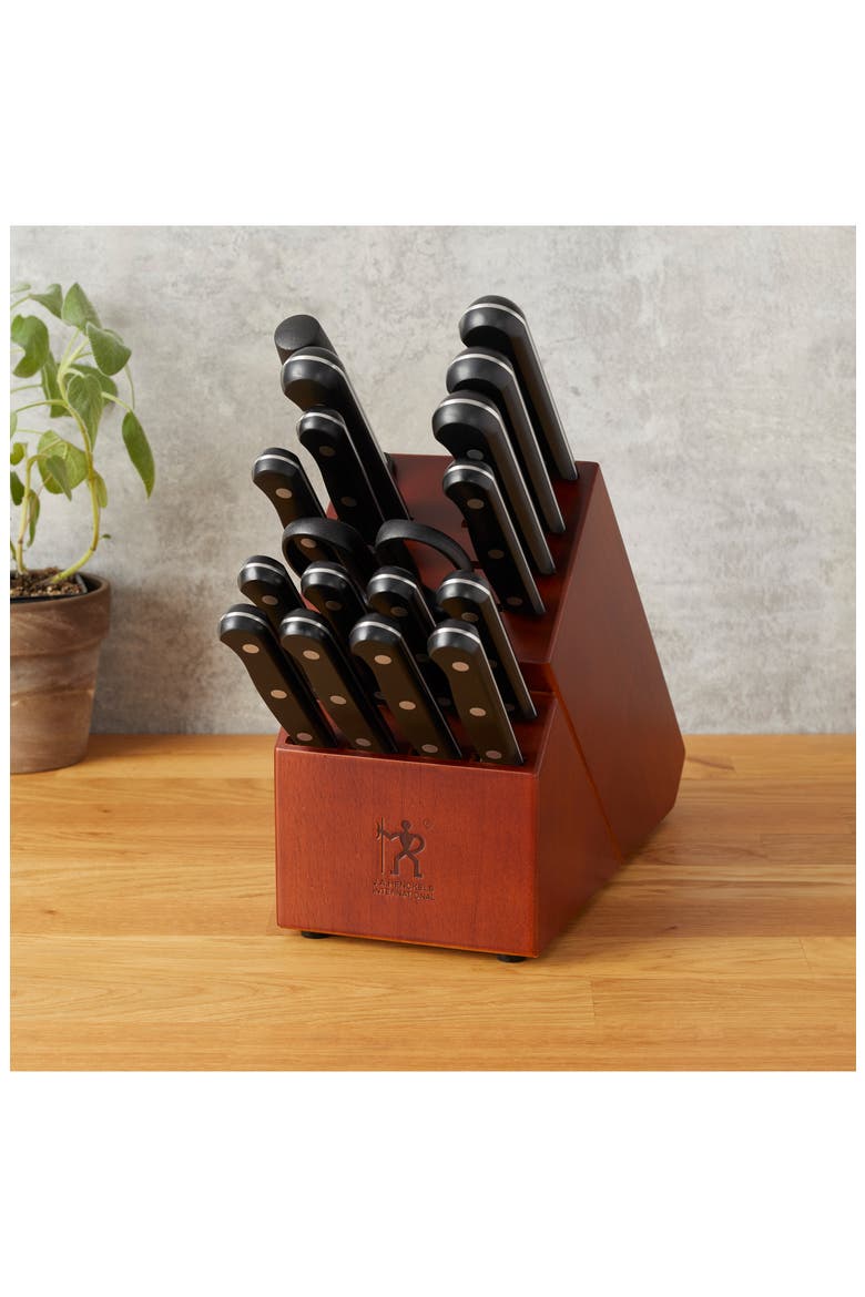 Solution 18-Piece Knife Block Set, Alternate, color, BLACK
