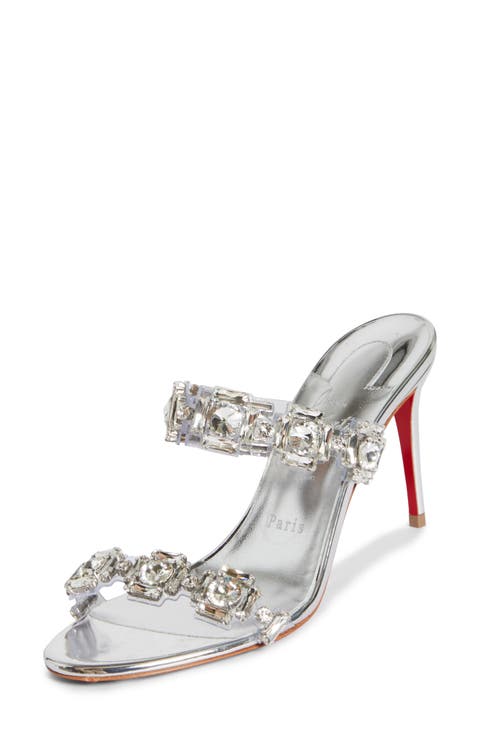 Just Jewel Crystal Embellished Stiletto Sandal (Women)
