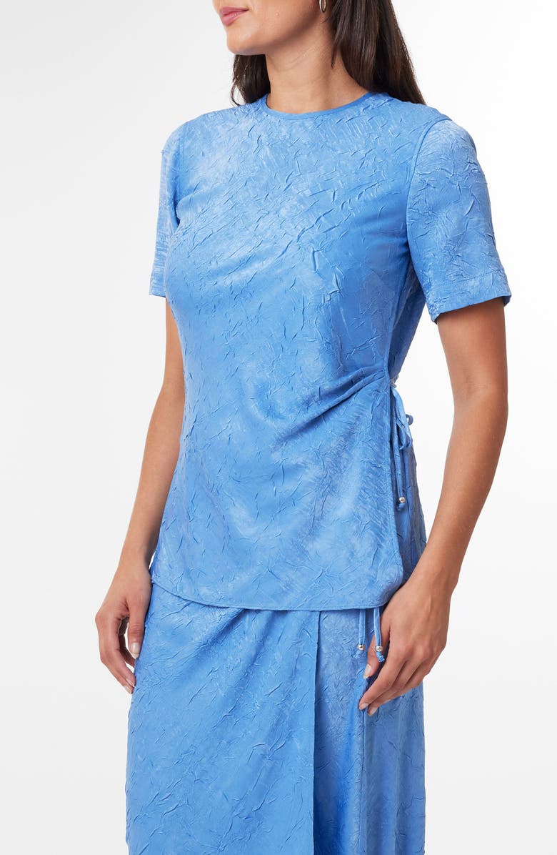 Scotch & Soda Side Tie Crushed Satin Top, Alternate, color, 