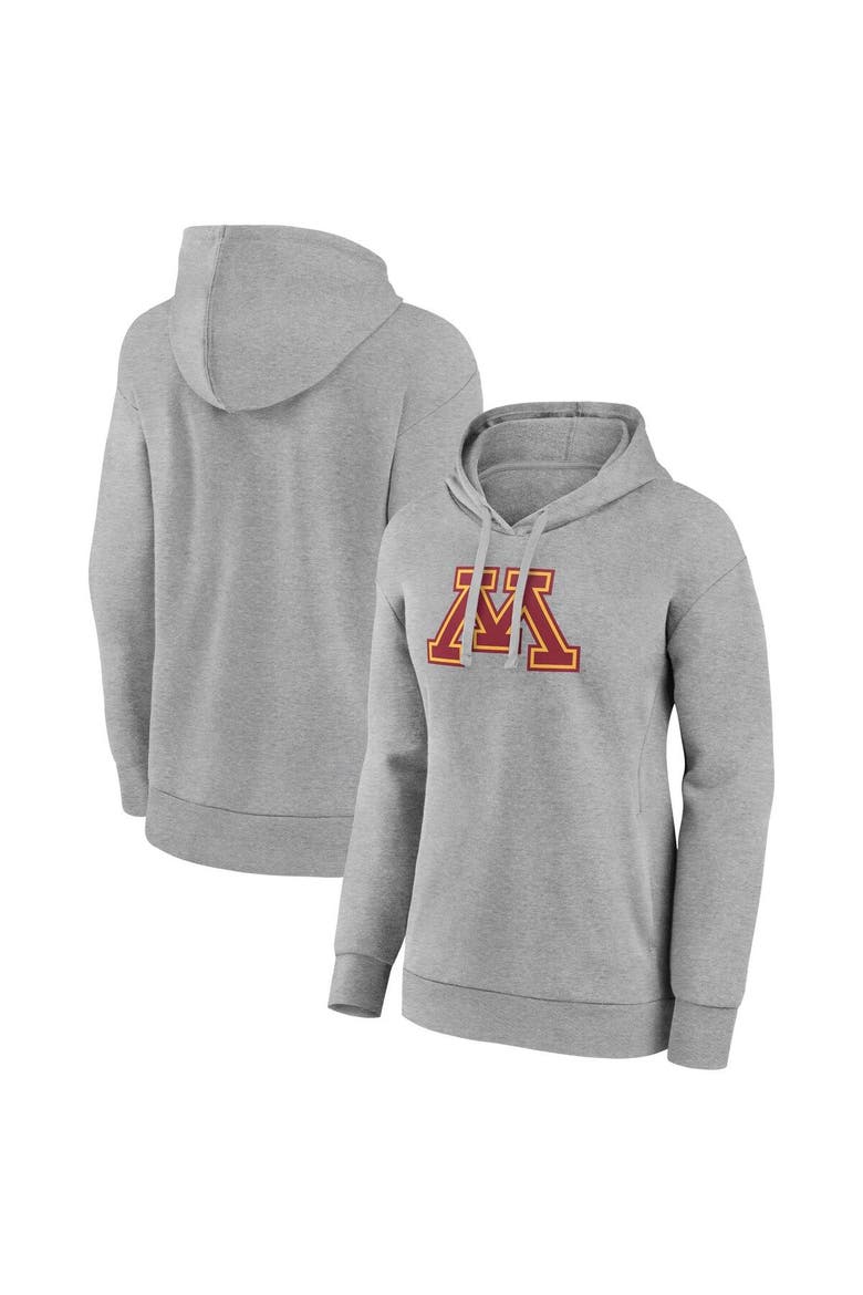 Women's Fanatics Branded Gray Minnesota Golden Gophers Evergreen Pullover Hoodie, Main, color, Gray