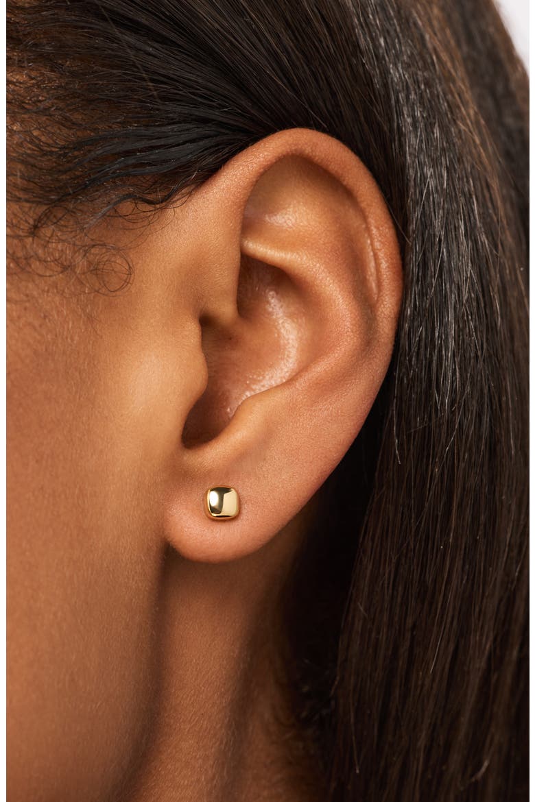 Clara Stud Earrings, Alternate, color, GOLD