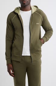 BOSS Mix Match Hooded Zip Jacket