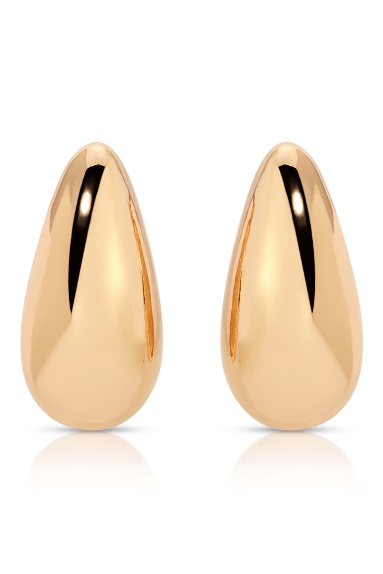 Teardrop Stud Earrings, Main, color, GOLD