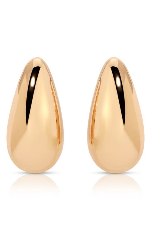 Ettika Golden Teardrop 18k Gold Plated Earrings In Gold