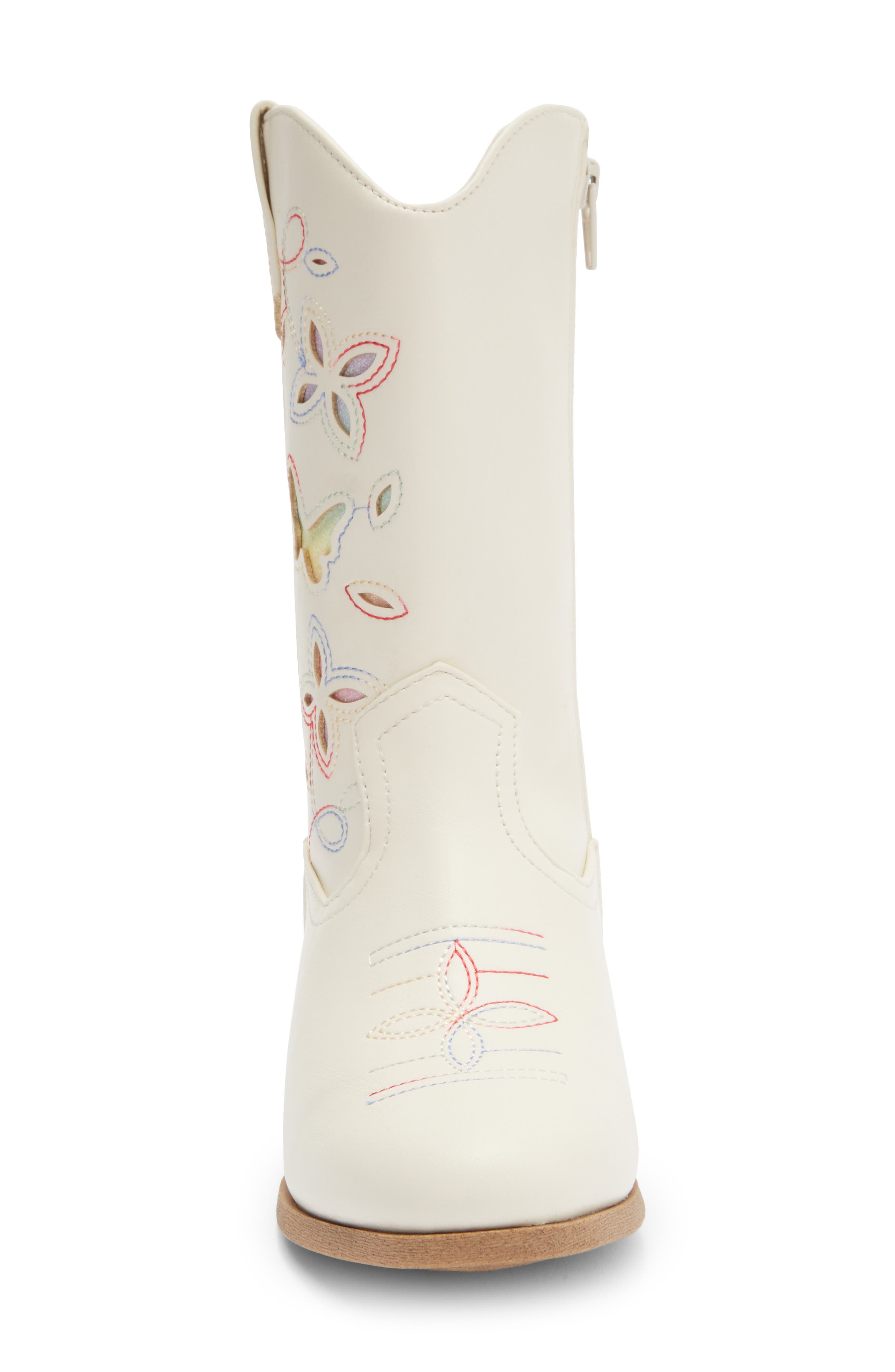 JELLYPOP Kids' Gladden Western Boot, Alternate, color, Off White Multi