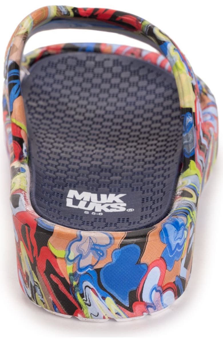 MUK LUKS Spa Day Sandal, Alternate, color, Graffiti Floral