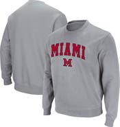 COLOSSEUM Men's Colosseum Heathered Gray Miami University RedHawks Arch & Logo Tackle Twill Pullover Sweatshirt