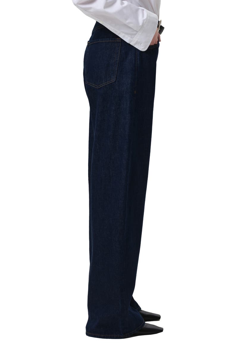 Ayla High Waist Baggy Wide Leg Jeans, Alternate, color, AMHERST DARK INDIGO