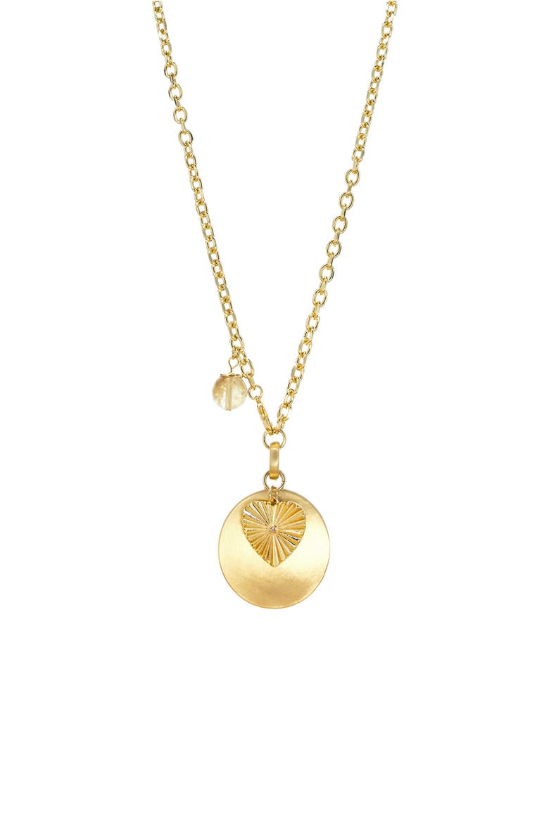Cole Charm Pendant Necklace, Main, color, GOLD