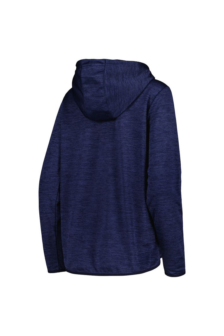 Women's Under Armour Heathered Navy Auburn Tigers Fleece Pullover Hoodie, Alternate, color, Heather Navy