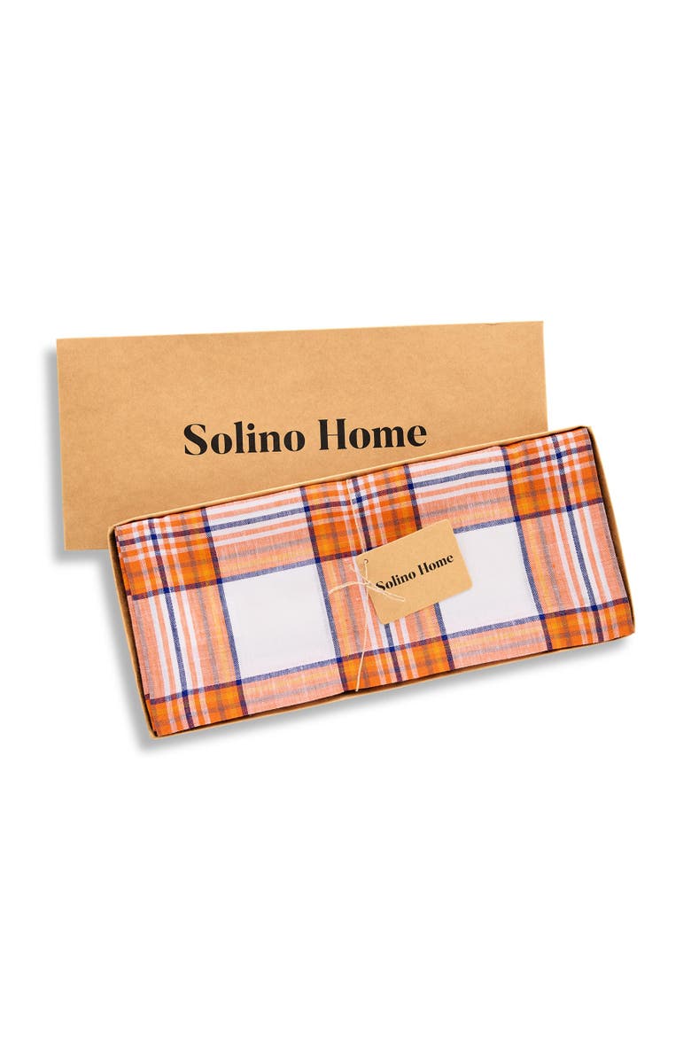 Solino Home Linen Table Runner - Orange Plaid, Alternate, color, Orange