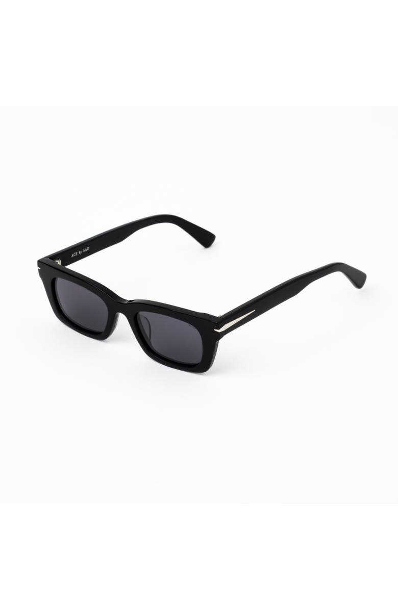 Sad Eyewear Ace Sunglasses, Alternate, color, Gloss Black - Polarized Grey