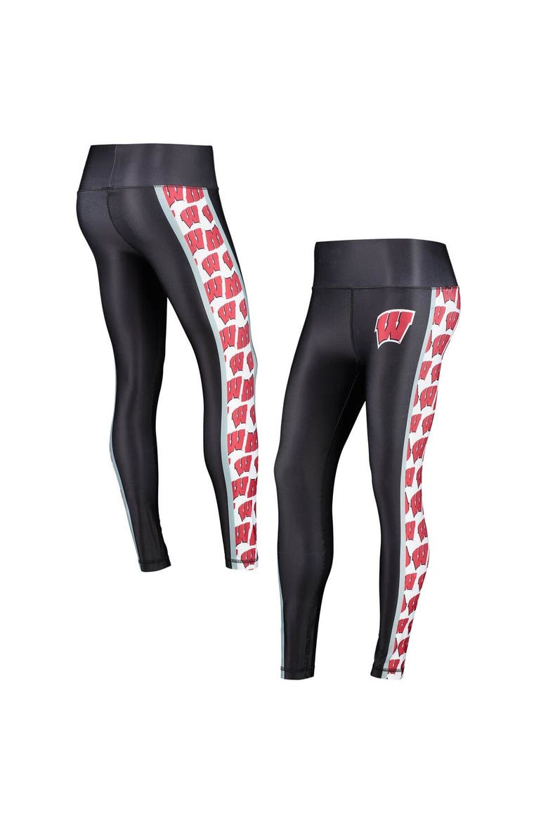 Women's Concepts Sport Black Wisconsin Badgers Dormer Knit Leggings, Main, color, Black