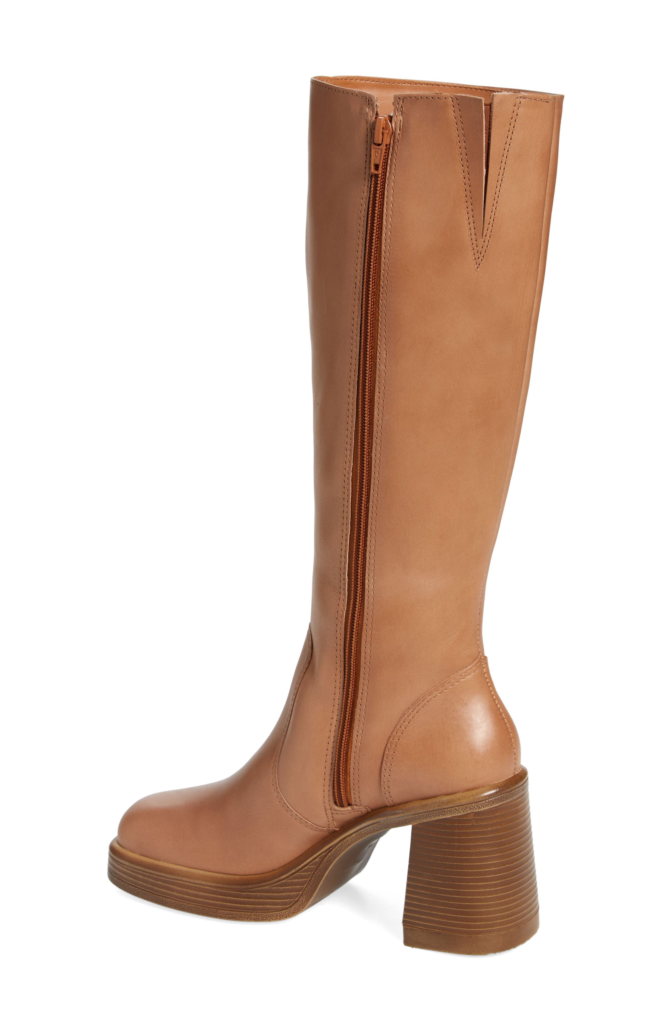 Fanatik Knee High Boot, Alternate, color, TAN LEATHER