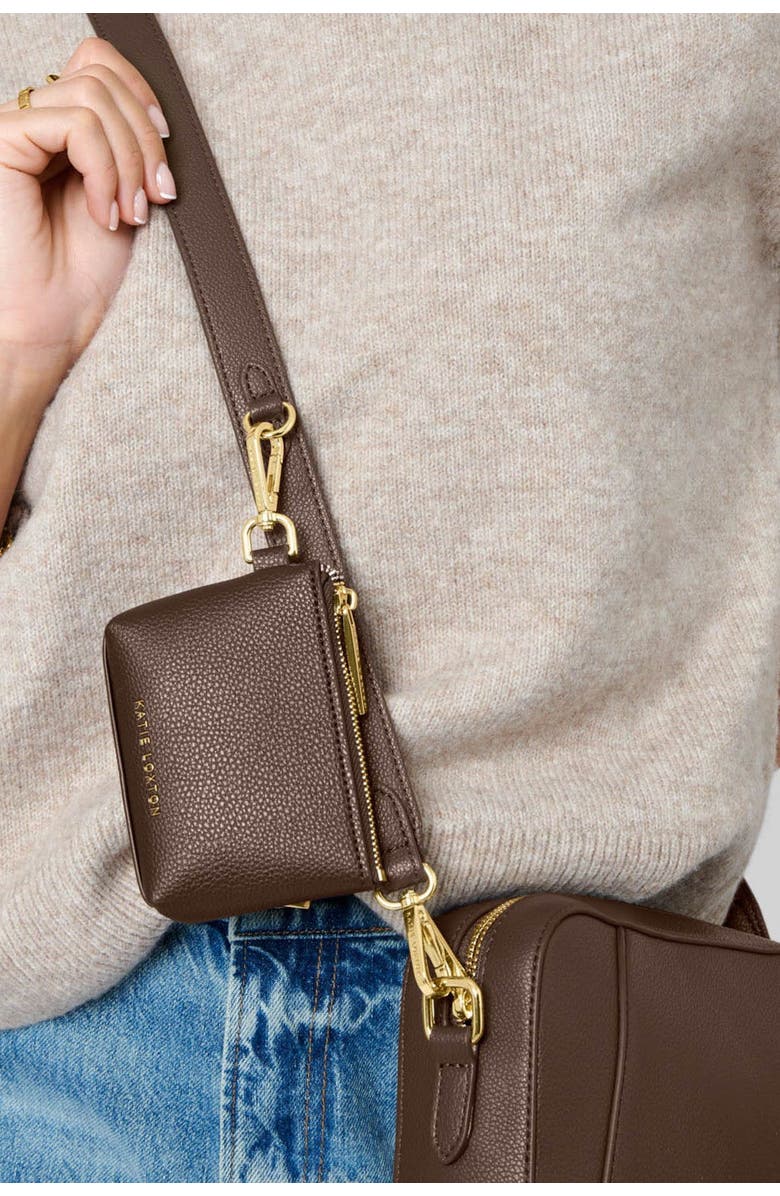 Katie Loxton Evie Clip-On Coin Wallet, Alternate, color, Chocolate