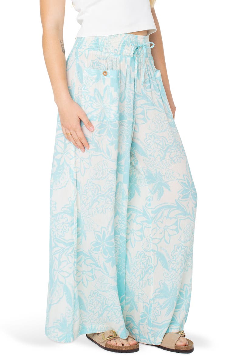 Roxy Sunset Daze Wide Leg Pants, Alternate, color, Tibetan Stone Tropicol Print