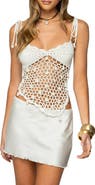 EDIKTED Shelley Crochet Shell Tank