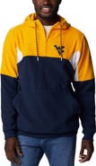 Columbia Men's Columbia Navy West Virginia Mountaineers Lodge Quarter-Zip Hoodie