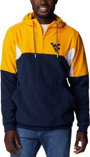 Columbia Men's Columbia Navy West Virginia Mountaineers Lodge Quarter-Zip Hoodie