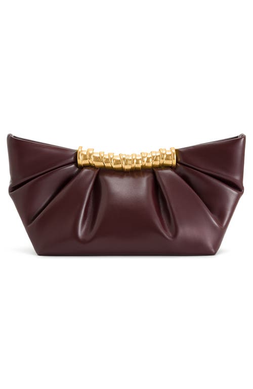 Jw Pei Leia Pleated Faux Leather Clutch In Burgundy