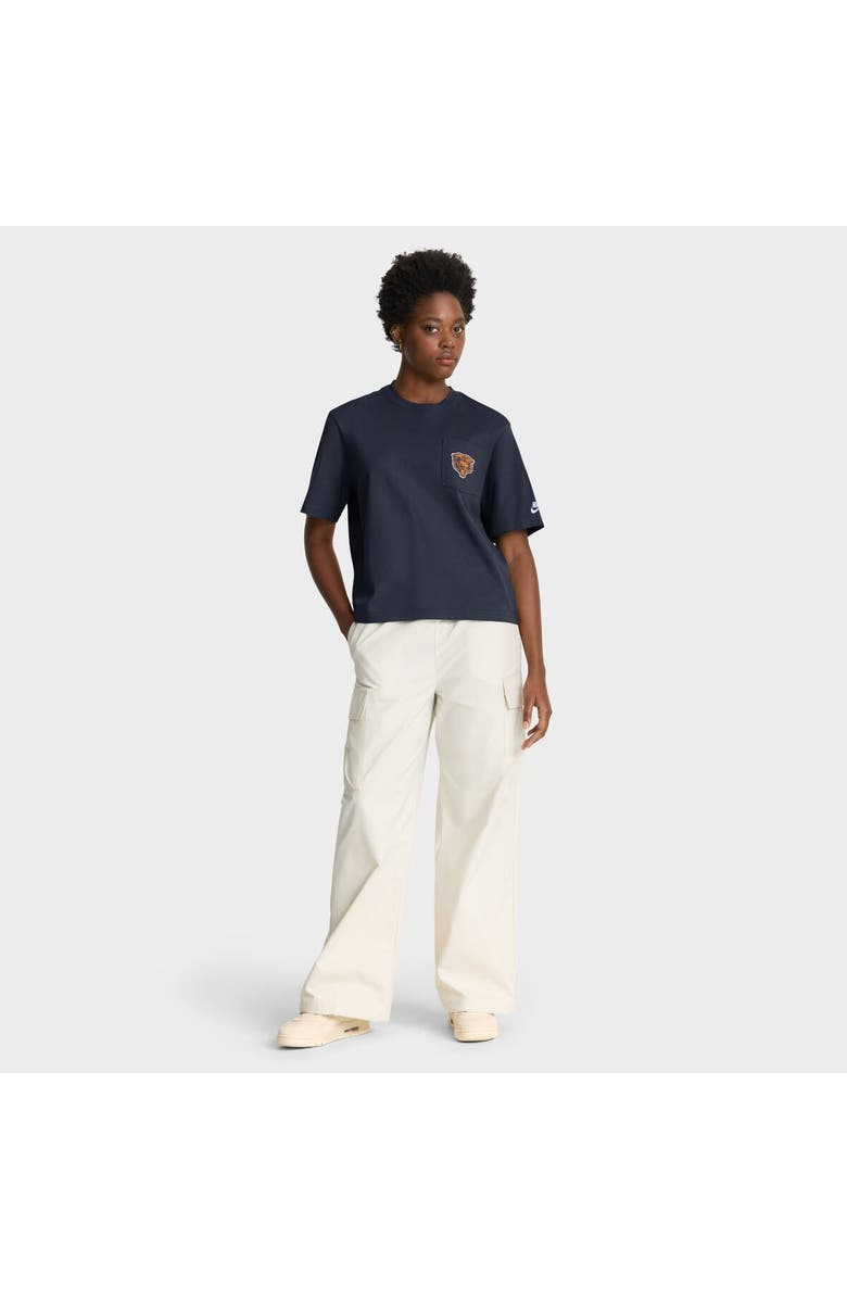 Nike Women's Nike Navy Chicago Bears Rewind Pocket Boxy T-Shirt, Alternate, color, Navy