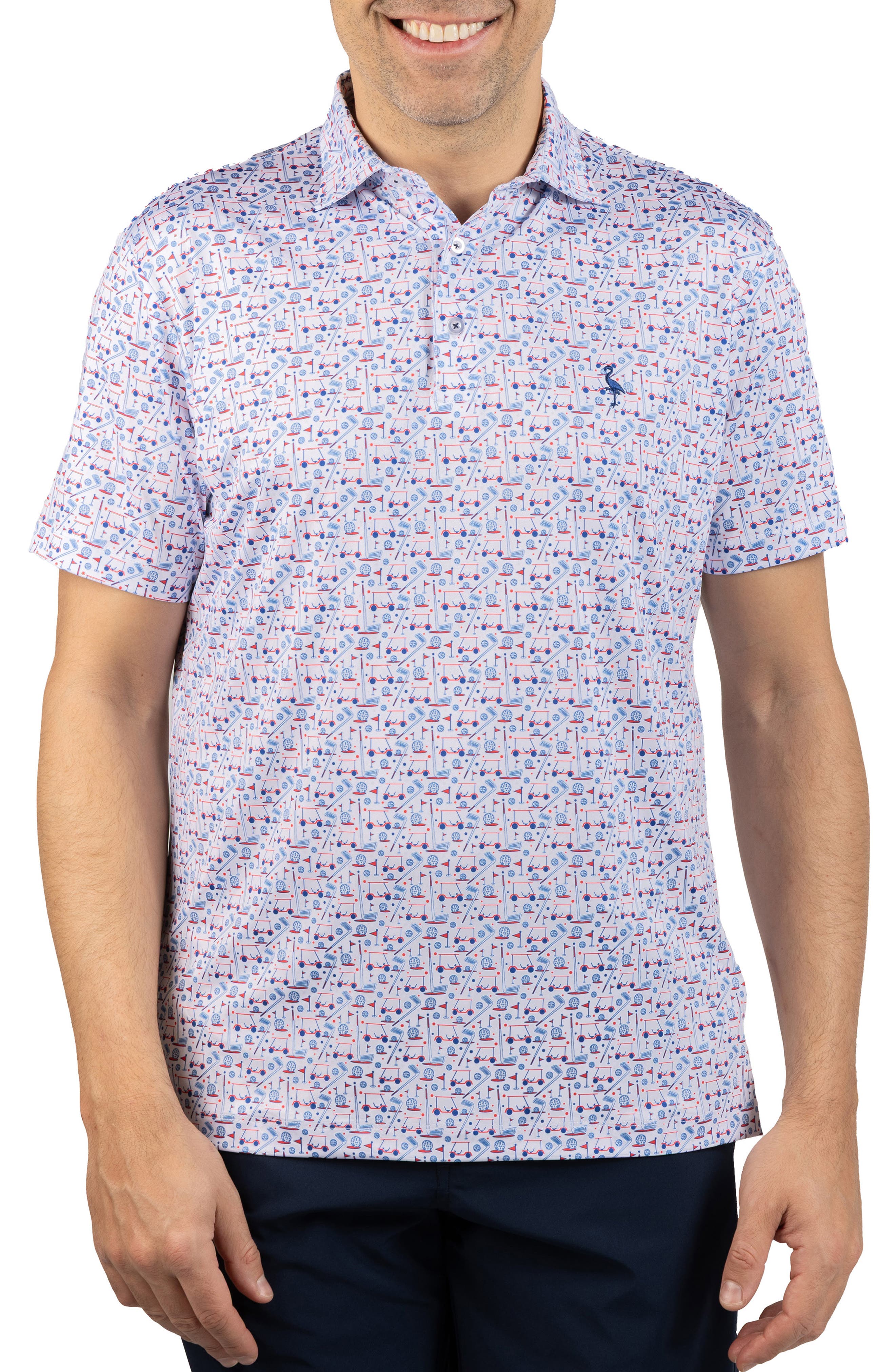 TailorByrd Hole in One Print Performance Polo