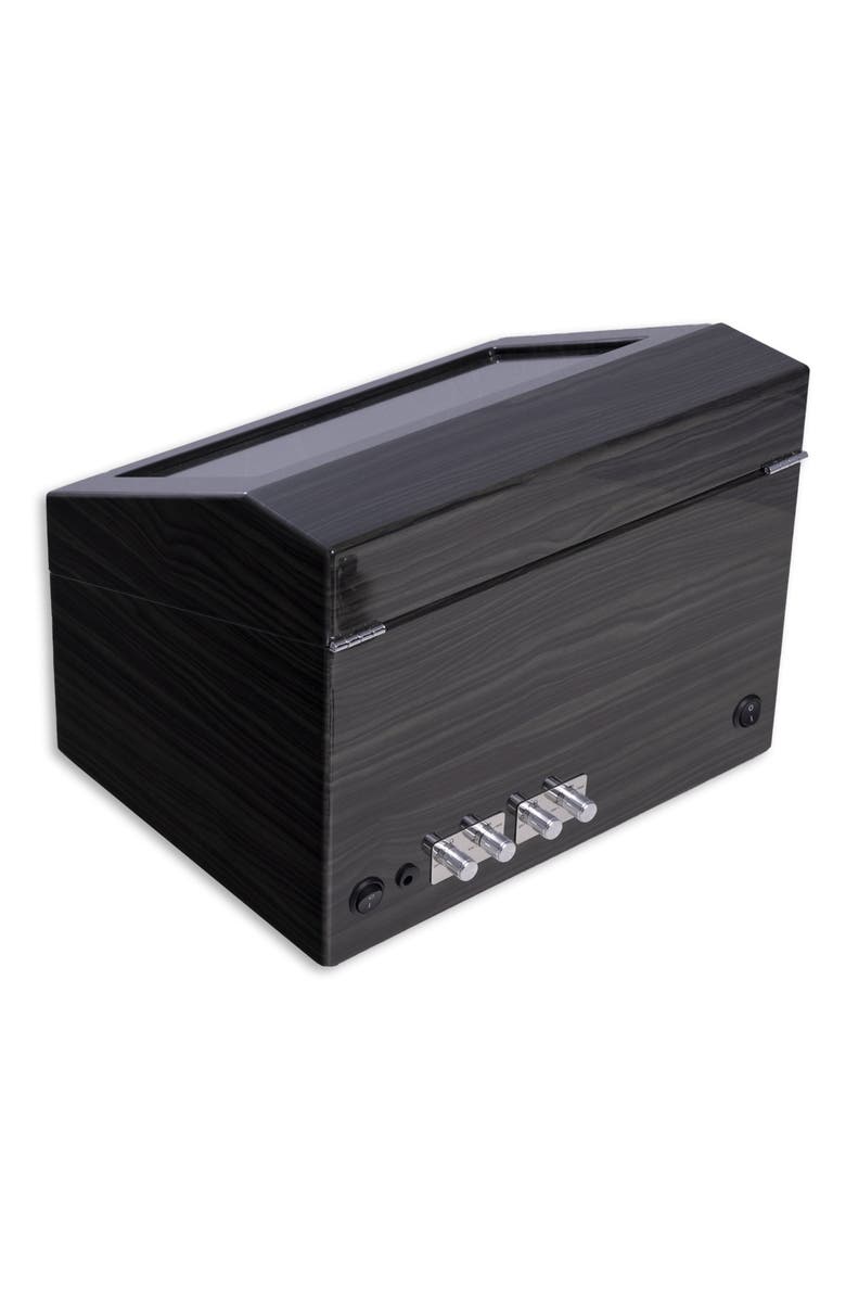 Bey-Berk Daytona 4-Watch Winder & Case, Alternate, color, Grey