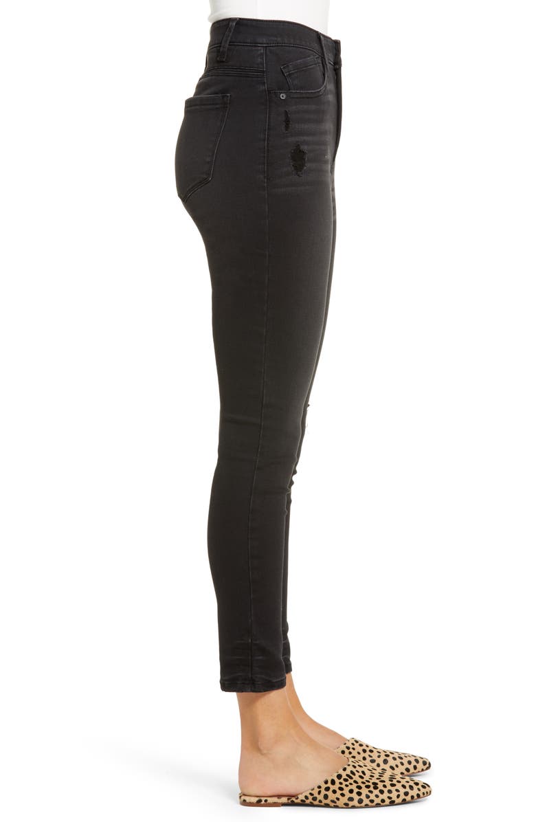 Wit & Wisdom Ab-Solution High Waist Distressed Modern Ankle Skinny Jeans, Alternate, color,