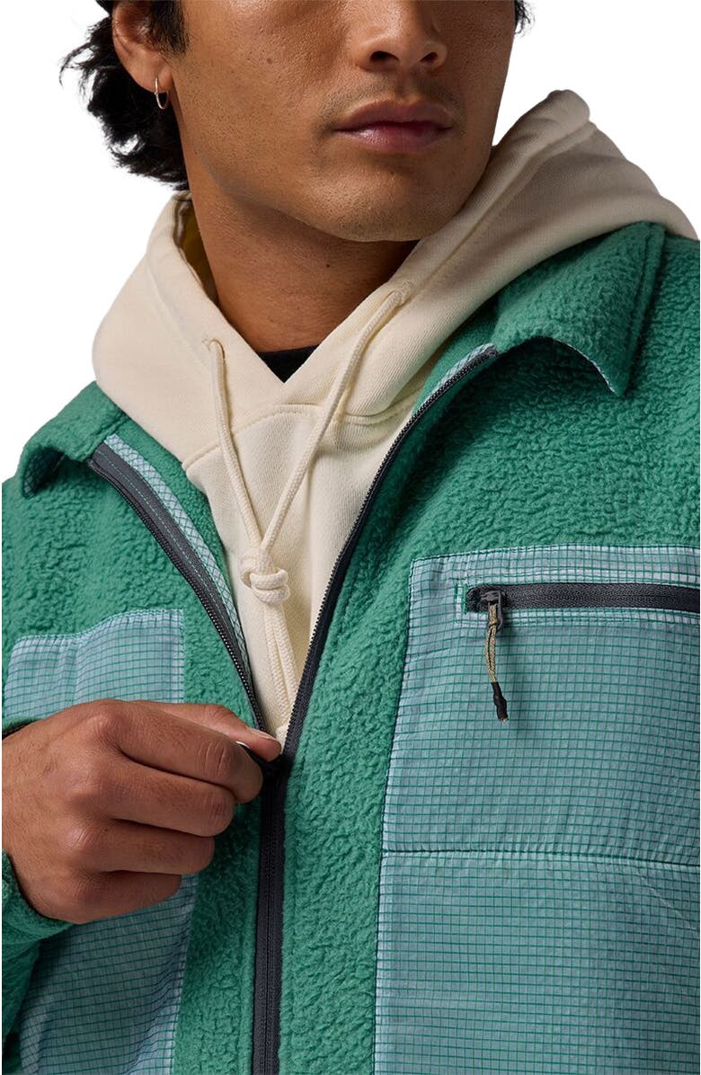 Backcountry Wander Pile-Fleece Shirt Jacket- Men's, Alternate, color, Gearhead Green