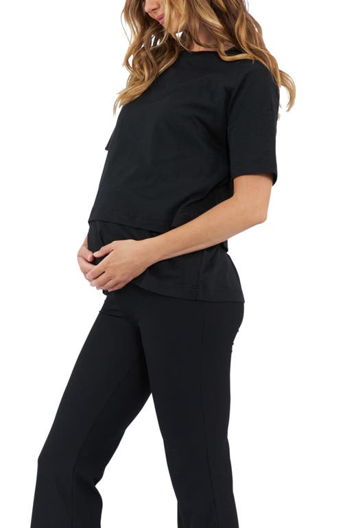 Ripe Maternity Claud Nursing Tee In Black