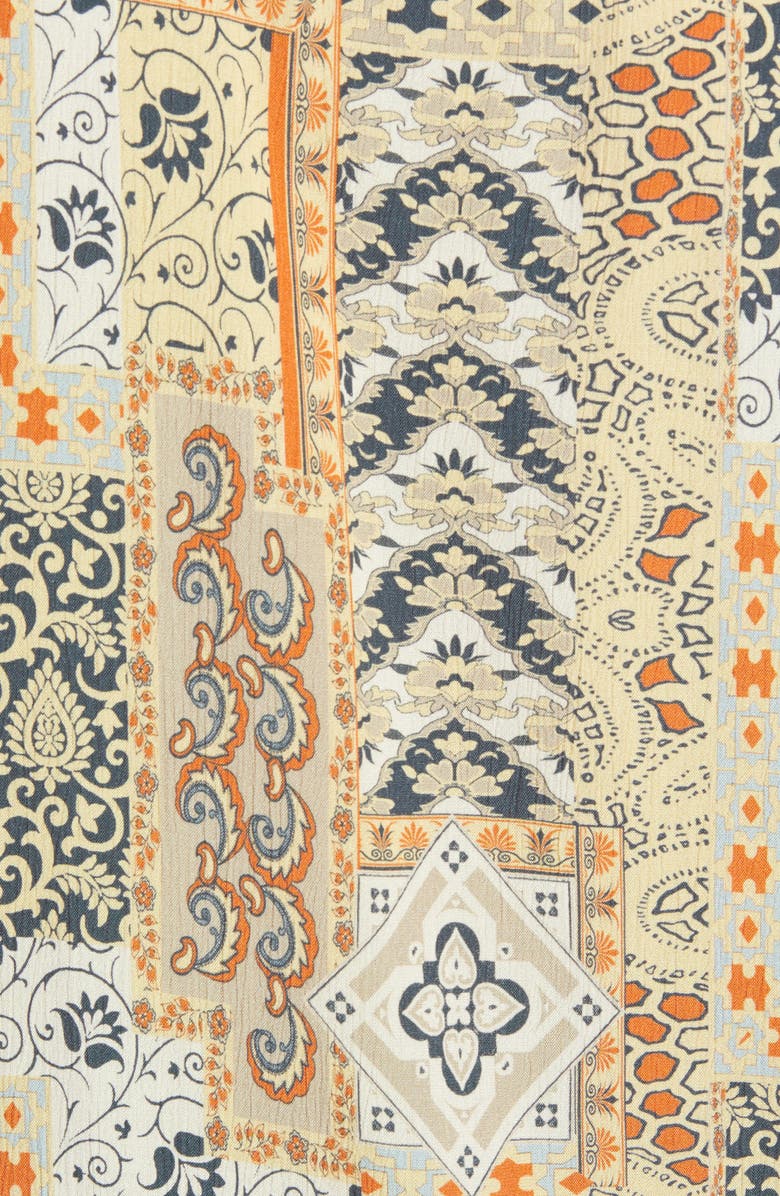 Topman Men's Oversize Vintage Print Short Sleeve Camp Shirt, Alternate, color, 