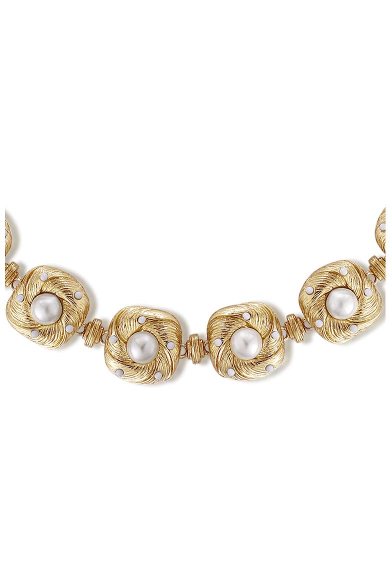 Canary Necklace, Alternate, color, Gold & White
