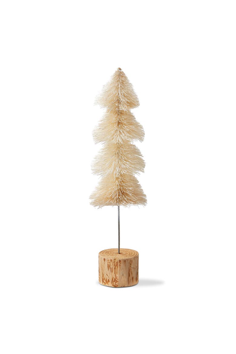 Medium Natural Sisal Tree Decorative Sculpture for Christmas, Main, color, White
