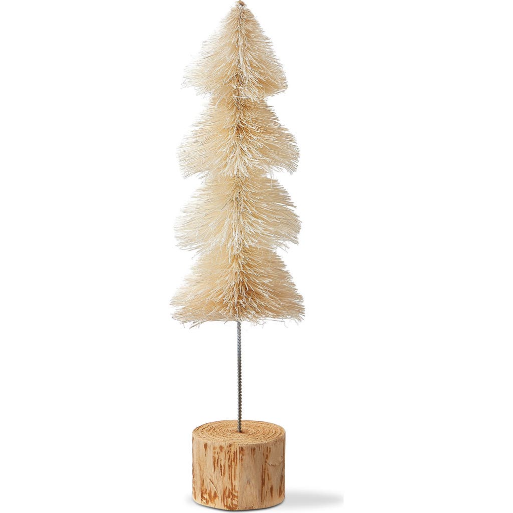 Tag Medium Natural Sisal Tree Decorative Sculpture For Christmas In White