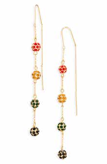 Leith Kwanzaa Crystal Linear Drop Earrings
